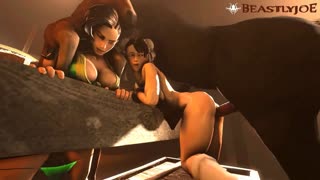 Грудастих дівчат жорстко ебут коні - зоо порно мультфільм