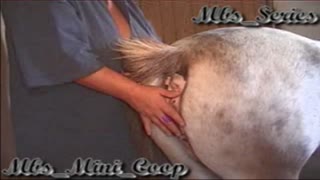 Old Turkmen woman with hairy pussy licking Mare pussy and Fucks her with a strap-on